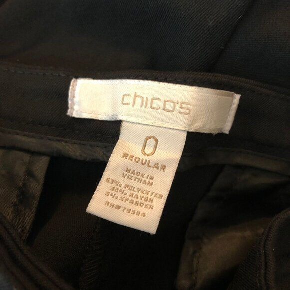 Chicos Womens Regular Black Boot Cut Dress Pants Size 0 (US Size S/4) - Picture 3 of 4